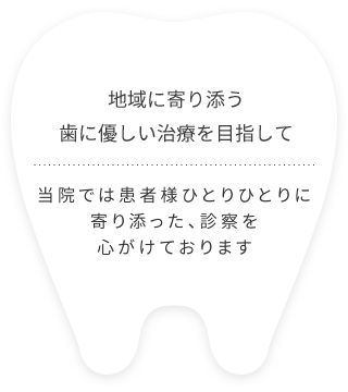 地域に寄り添うやさしい歯医者さん